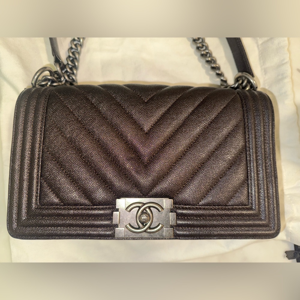 CHANEL Brown Boy Bag